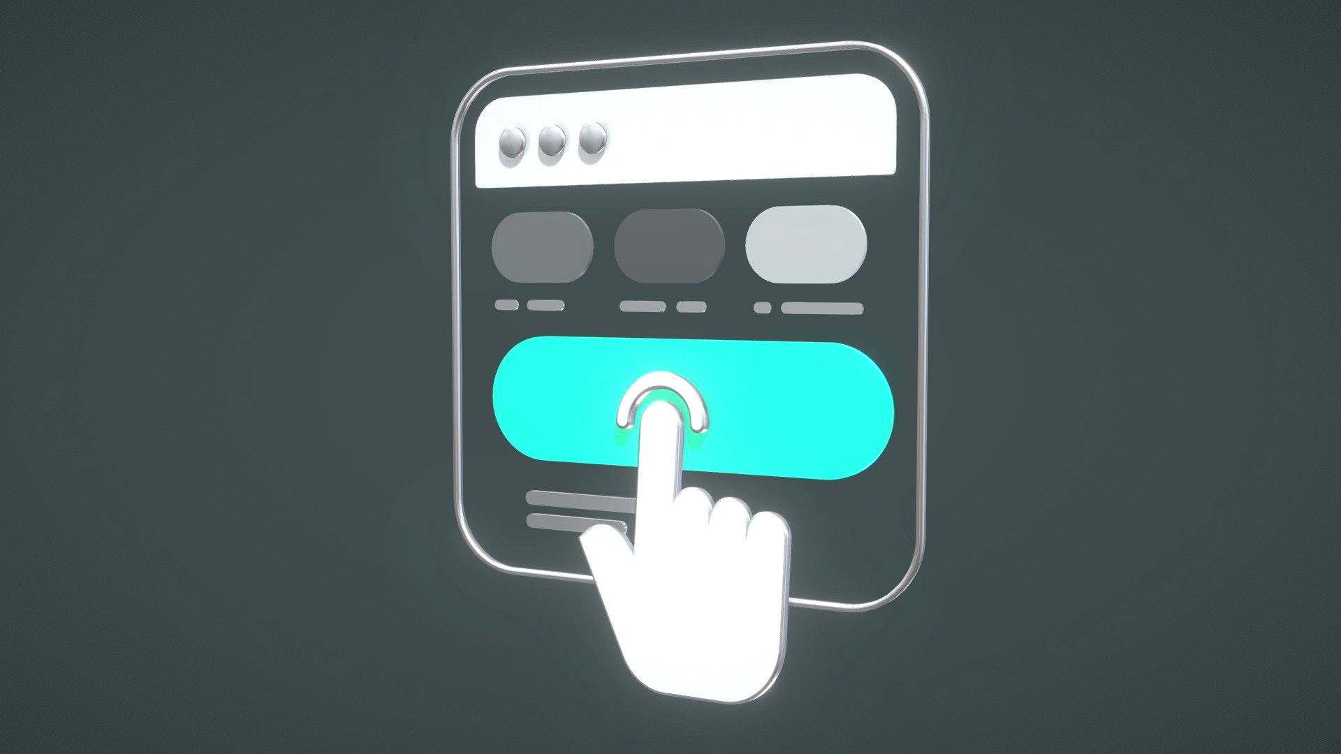 Pushing Button In Browser 3D model