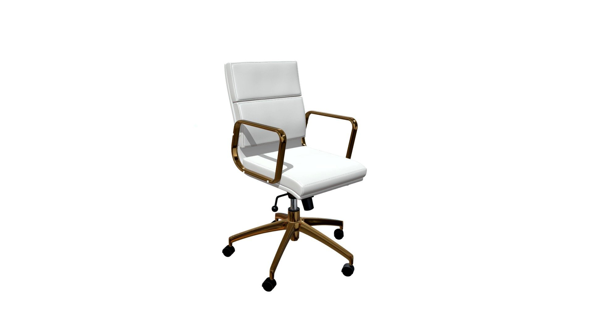 Scientist Low Back Office Chair Wh & Gd - 101018