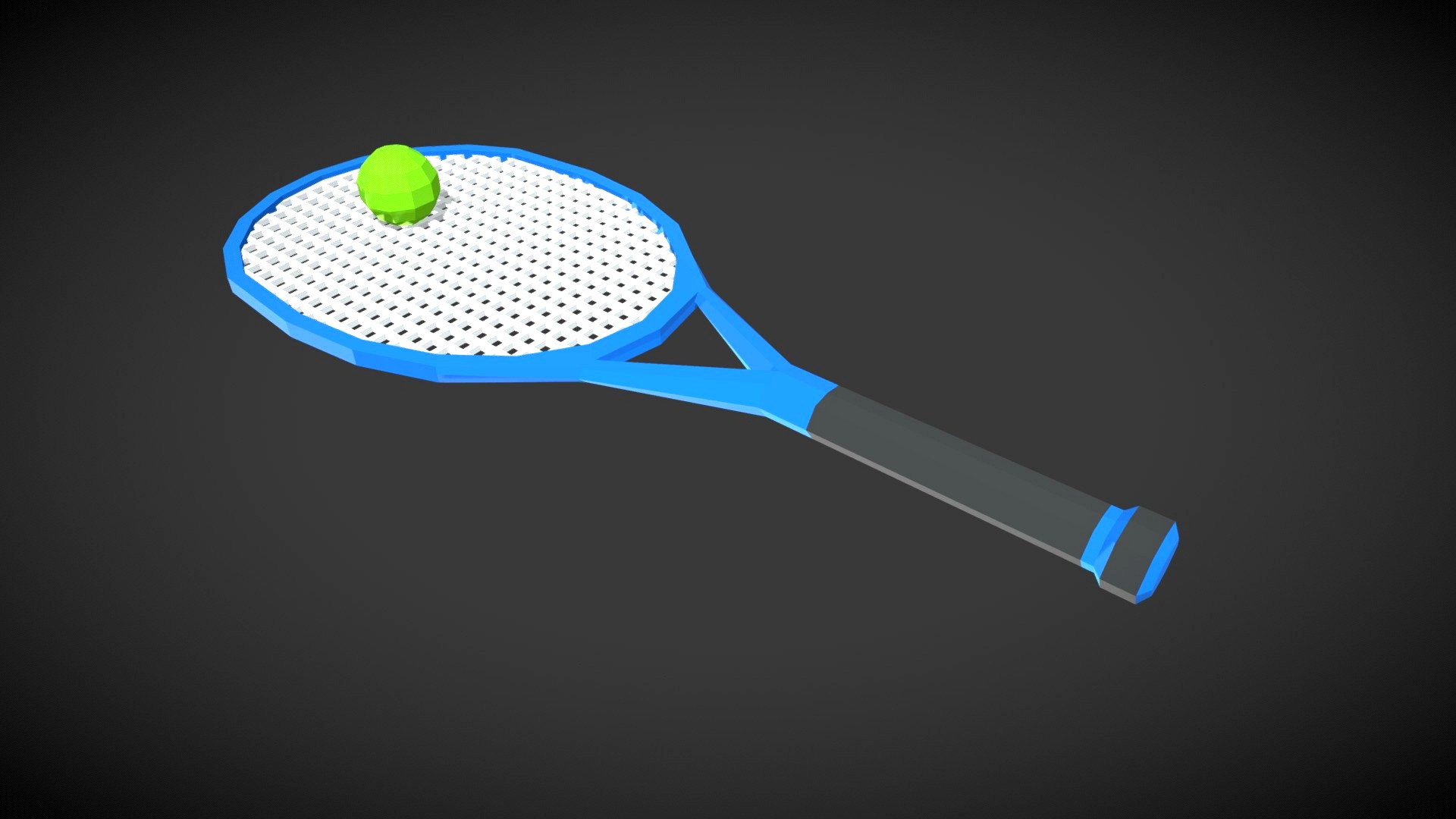Lowpoly Tennis Racquet