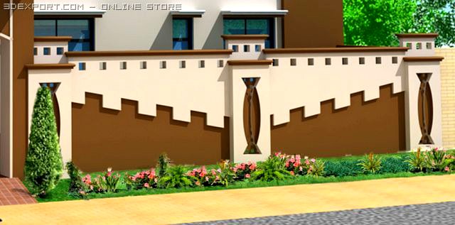 Boundary wall 3D Model