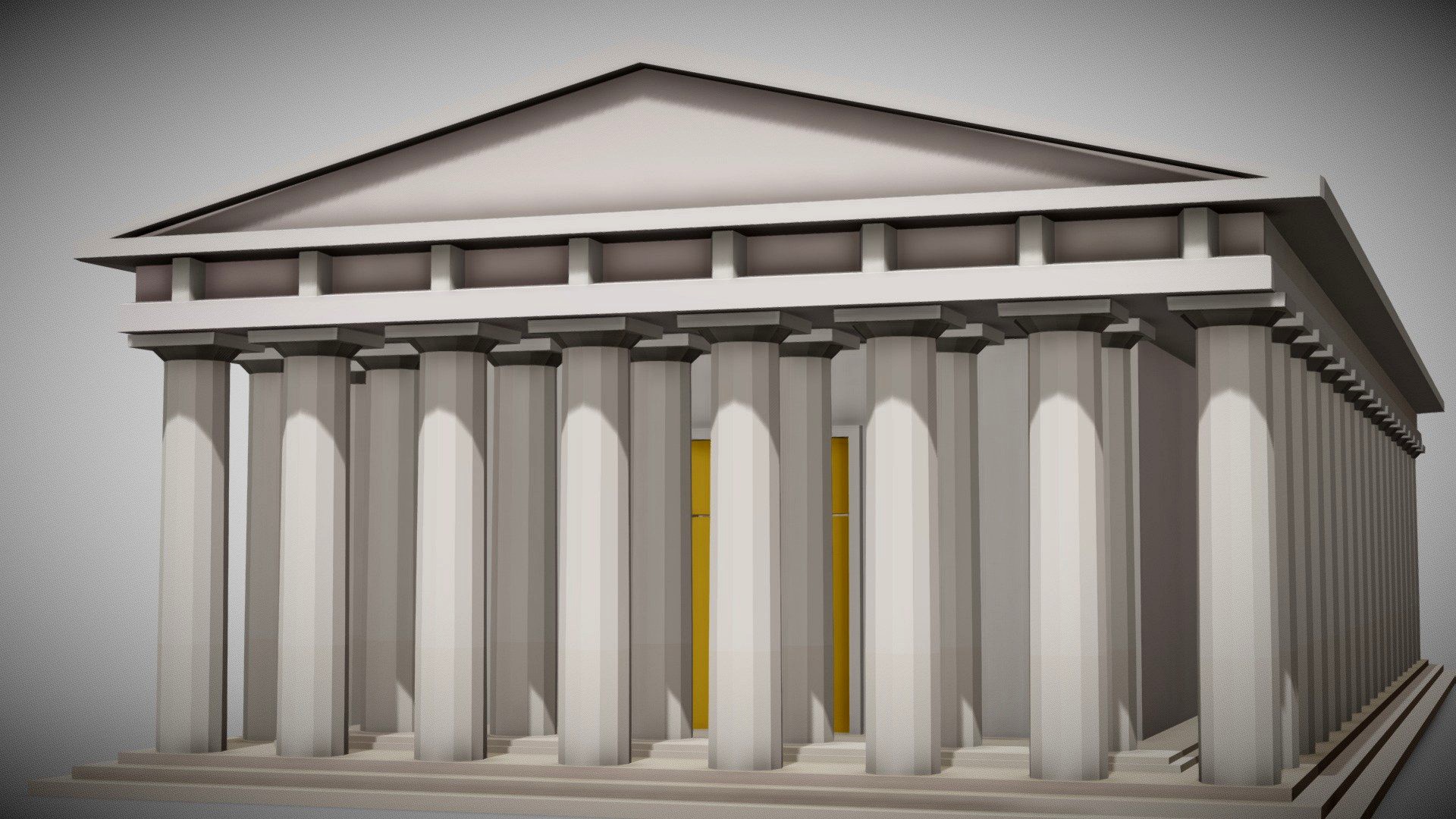 Temple ancient greece stylized