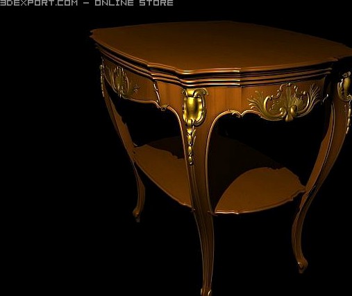 Baroque table 3D Model