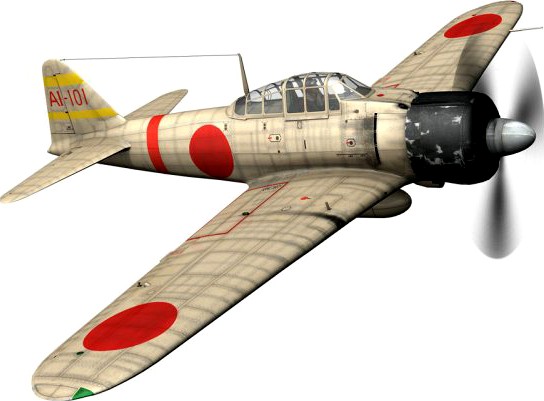 Mitsubishi A6M2 Zero  Carrier Akagi 3D Model