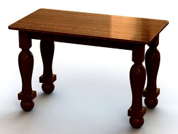 Wooden Rectangular Antique Table