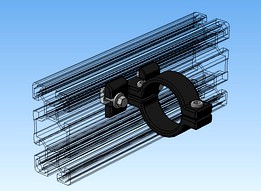 Bracket for longitudinal fastening of pipe