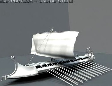 Greek ancient ship 3D Model
