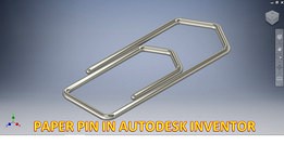 Paper Pin in Autodesk Inventor || Inventor Drawing Practice Tutorial || Inventor Tutorial || 3D Cad