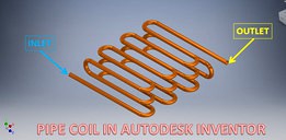 Pipe Coil in inventor || Inventor drawing Tutorial for Beginners || Pipe Design in Inventor || 3DCad