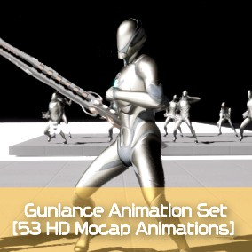 [53 HD Mocap Animations] Gunlance Animation Set