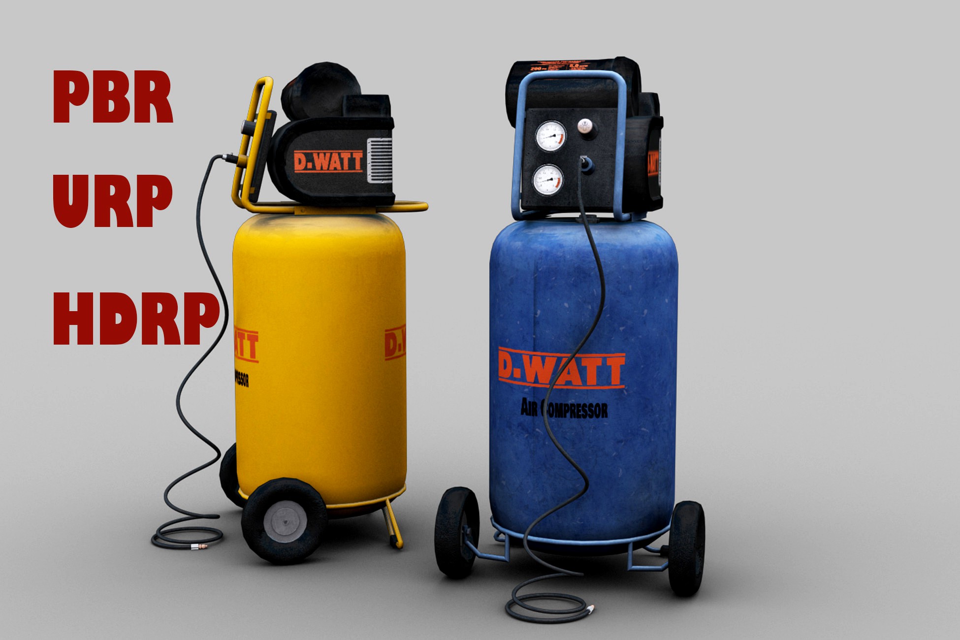 Air Compressor Lowpoly