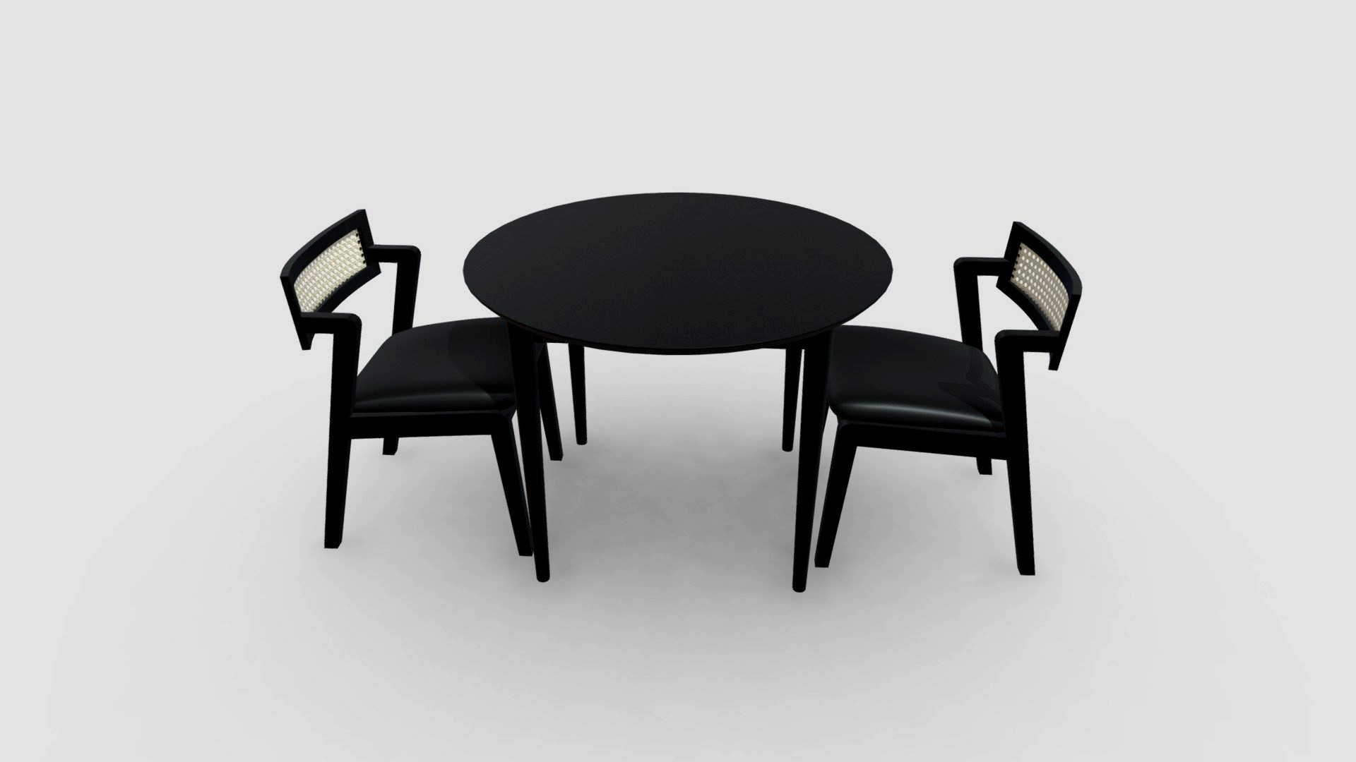 Latte solid wood round dining table set