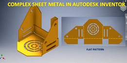 Complex Sheet Metal Drawing in Autodesk Inventor || Flat Pattern in Autodesk Inventor || 3D Modeling