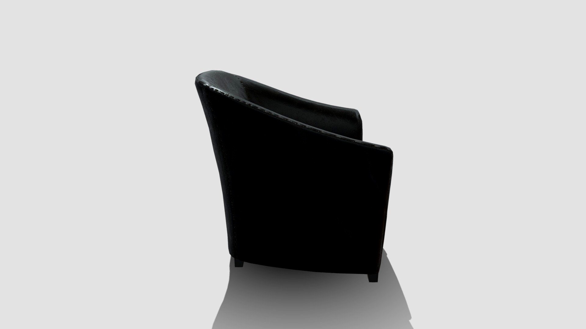 Simple Leather Chair - Low Poly