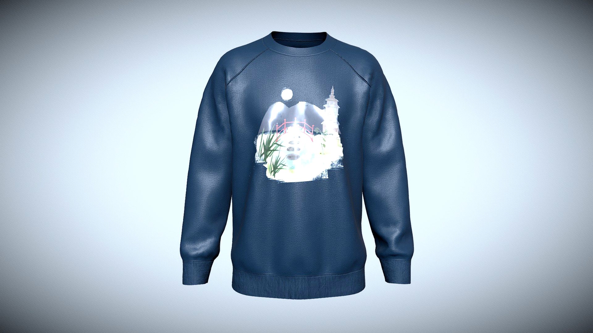 Men's Sweatshirt-Watercolour Garden