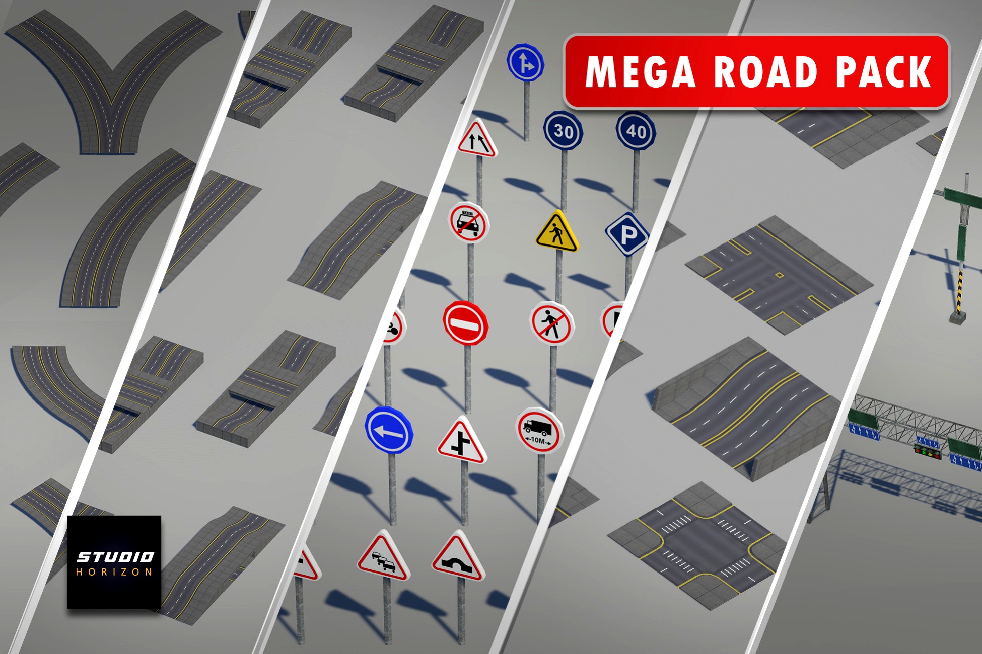 Modular Roads Pack - Mega Road Pack