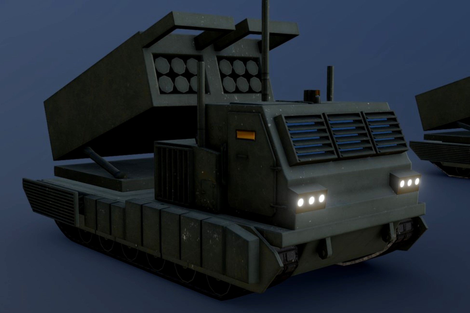 Rocket Artillery Low Poly