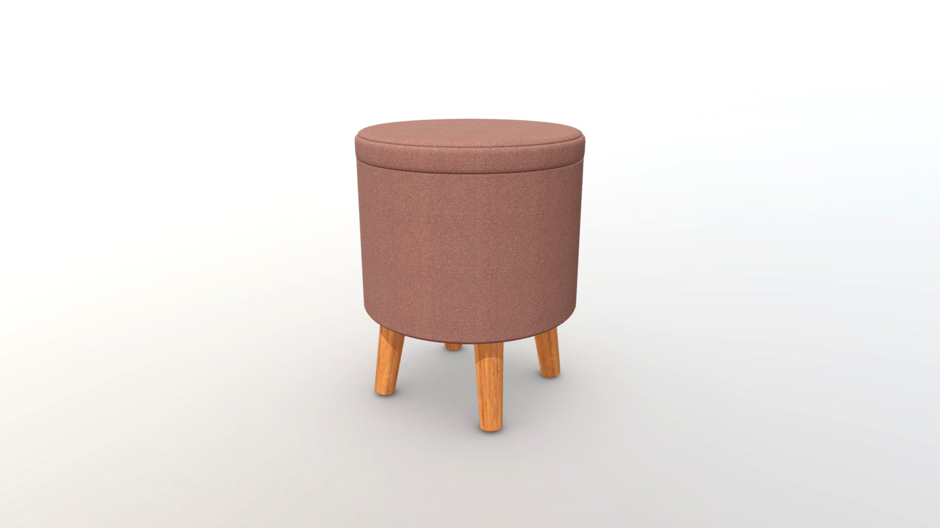 Stool wooden leg fabric vanity chair