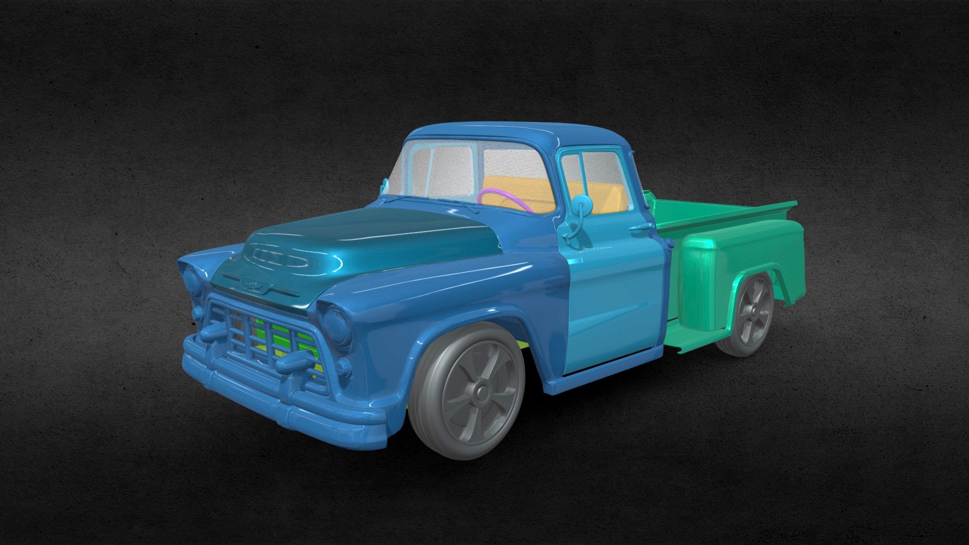 1955 Chevrolet Cameo Truck Print model