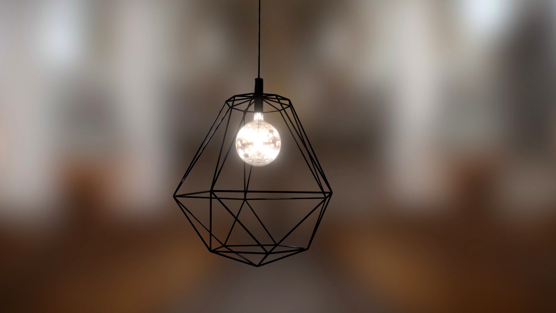 Polygonal lighting system with a bulb