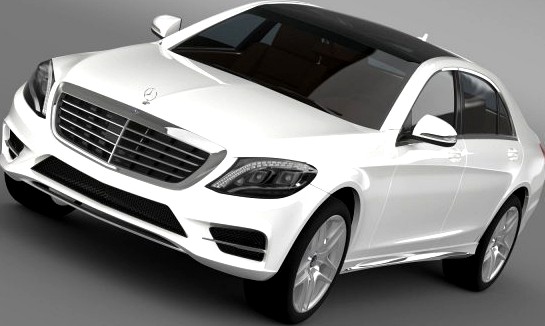 Mercedes Benz S 300 BlueTec Hybrid W222 2013 3D Model