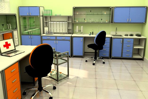 Modern laboratory by KSV 3D Model