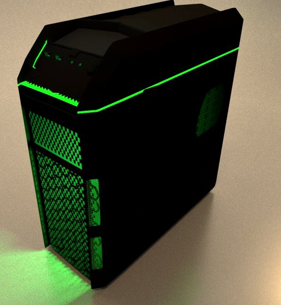 Aerocool Xpredator X1 Evil Green Edition 3D Model