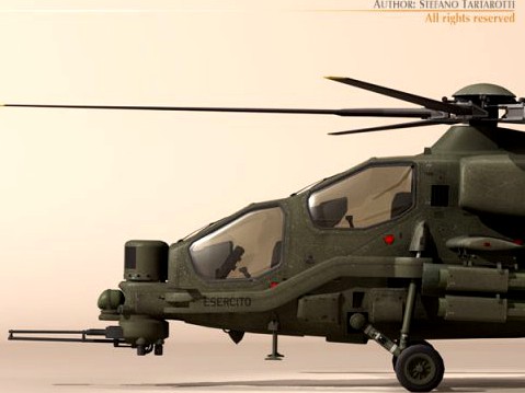 Agusta A129 Mangusta textured 3D Model