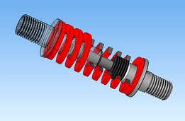 Spring damper with spring preload and disc spring brake