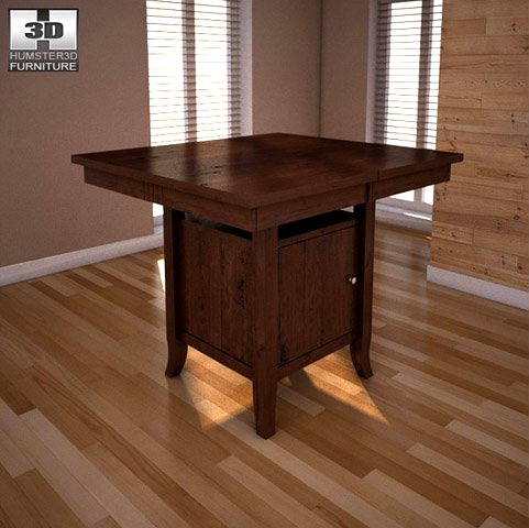 Ashley Lynx Extension Pub Table 3D Model