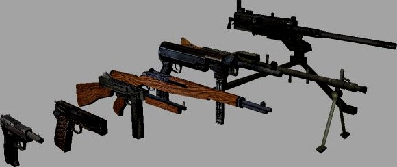 Gun set 3D Model