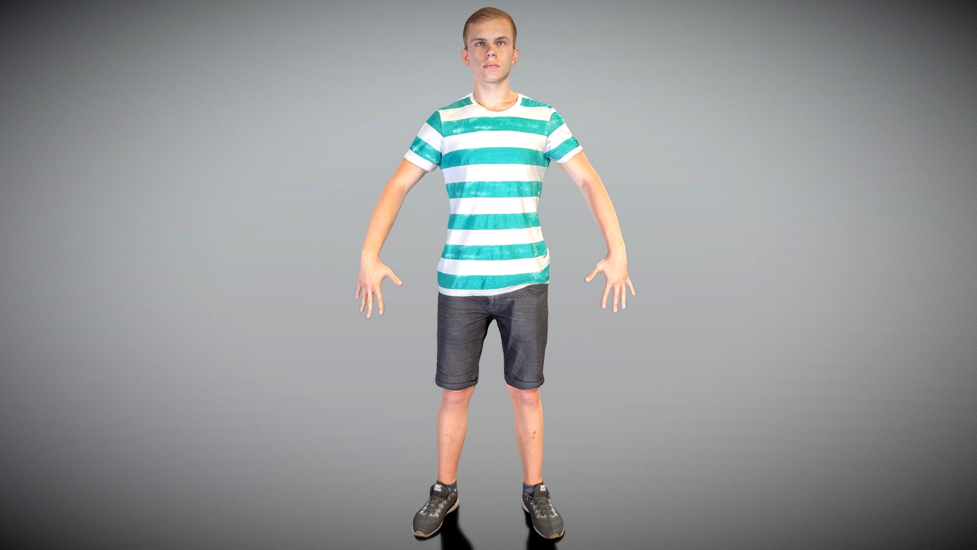 Young man casual style ready for animation 143