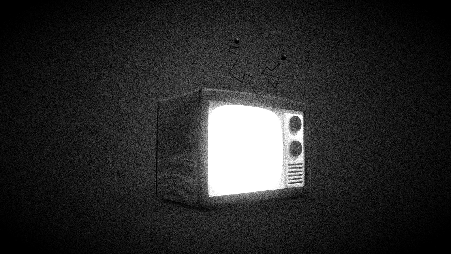 Cartoon Old TV