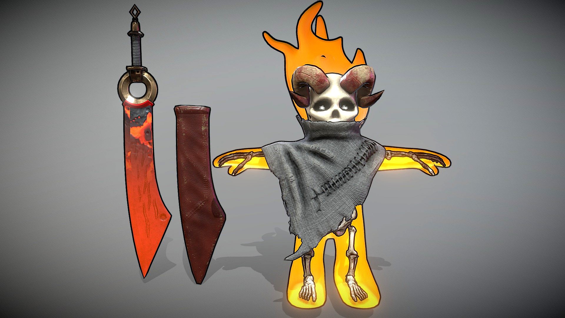 Ghost Stylized Skeleton