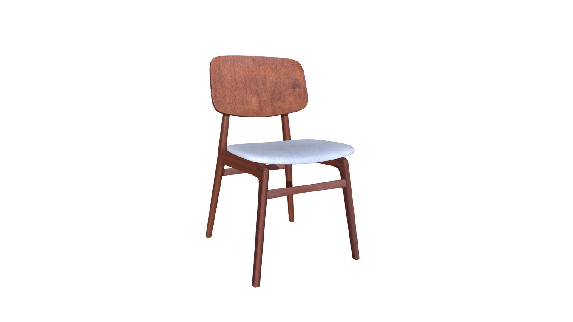 Othello Dining Chair Light Gray&Walnut - 109211