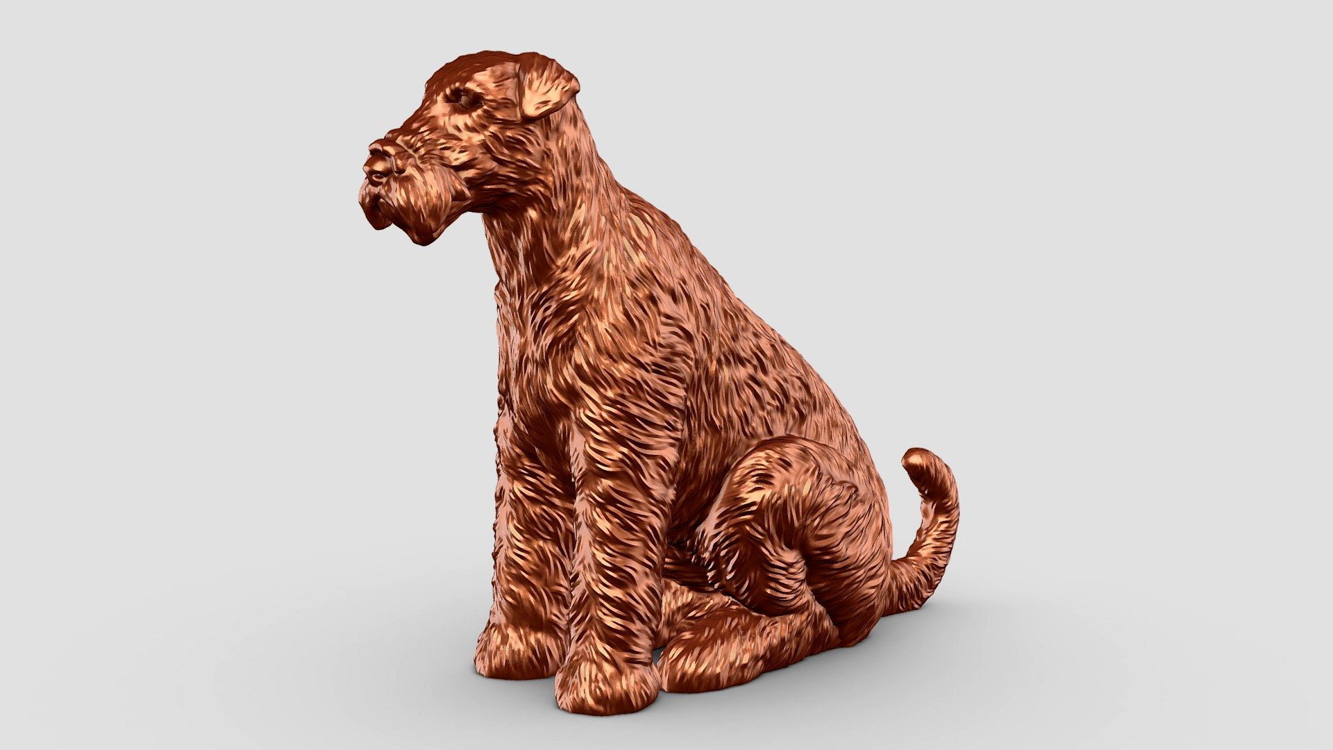 Airedale Terrier 3D Print Model Pose 04