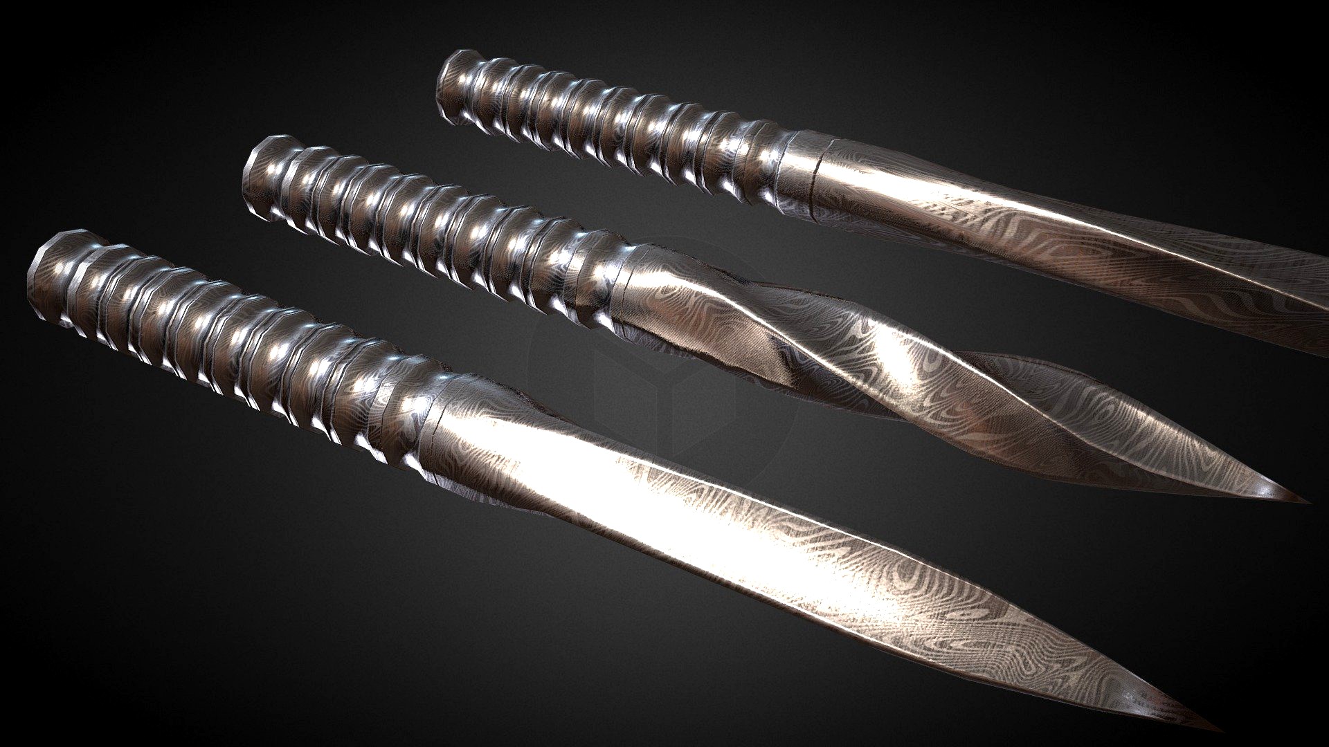 Damascus Piercing Dagger