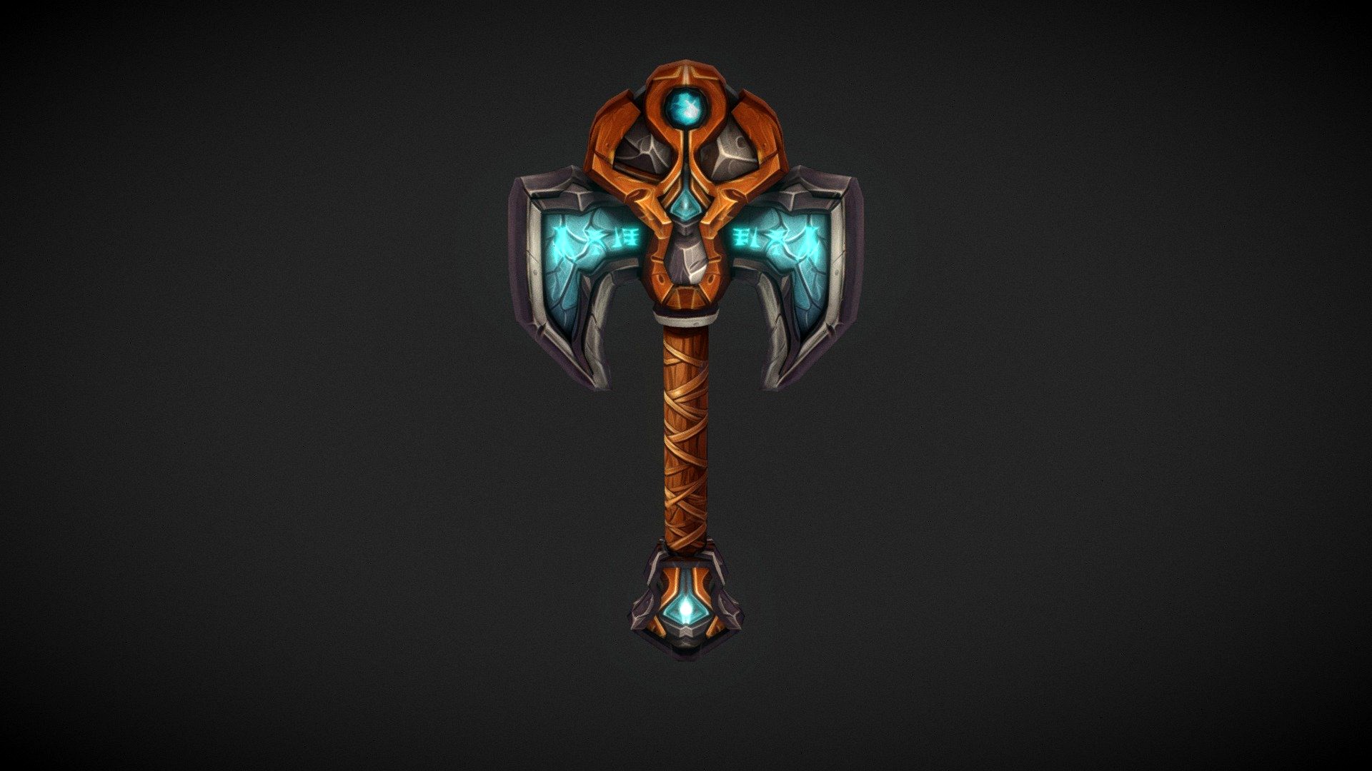 Axe Handpainted Texture Stylized Lowpoly