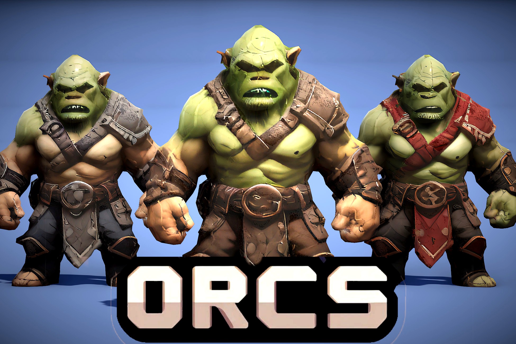 Chibi Orcs 3d model