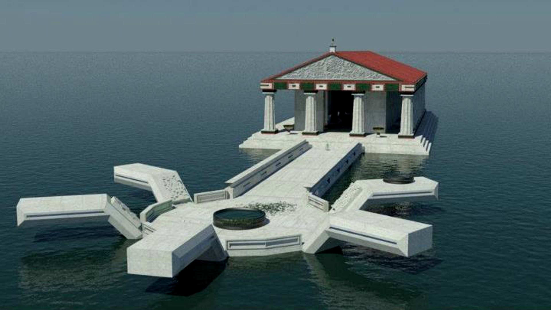 Greek Futuristic Temple