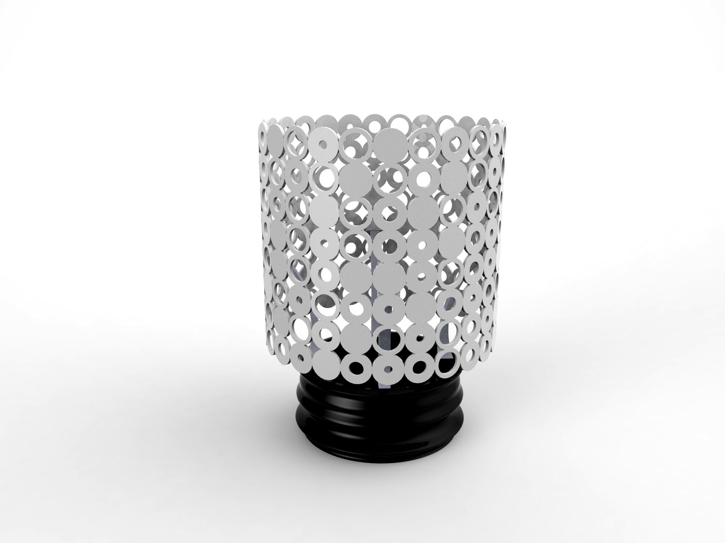 Candle holder with lamp shade