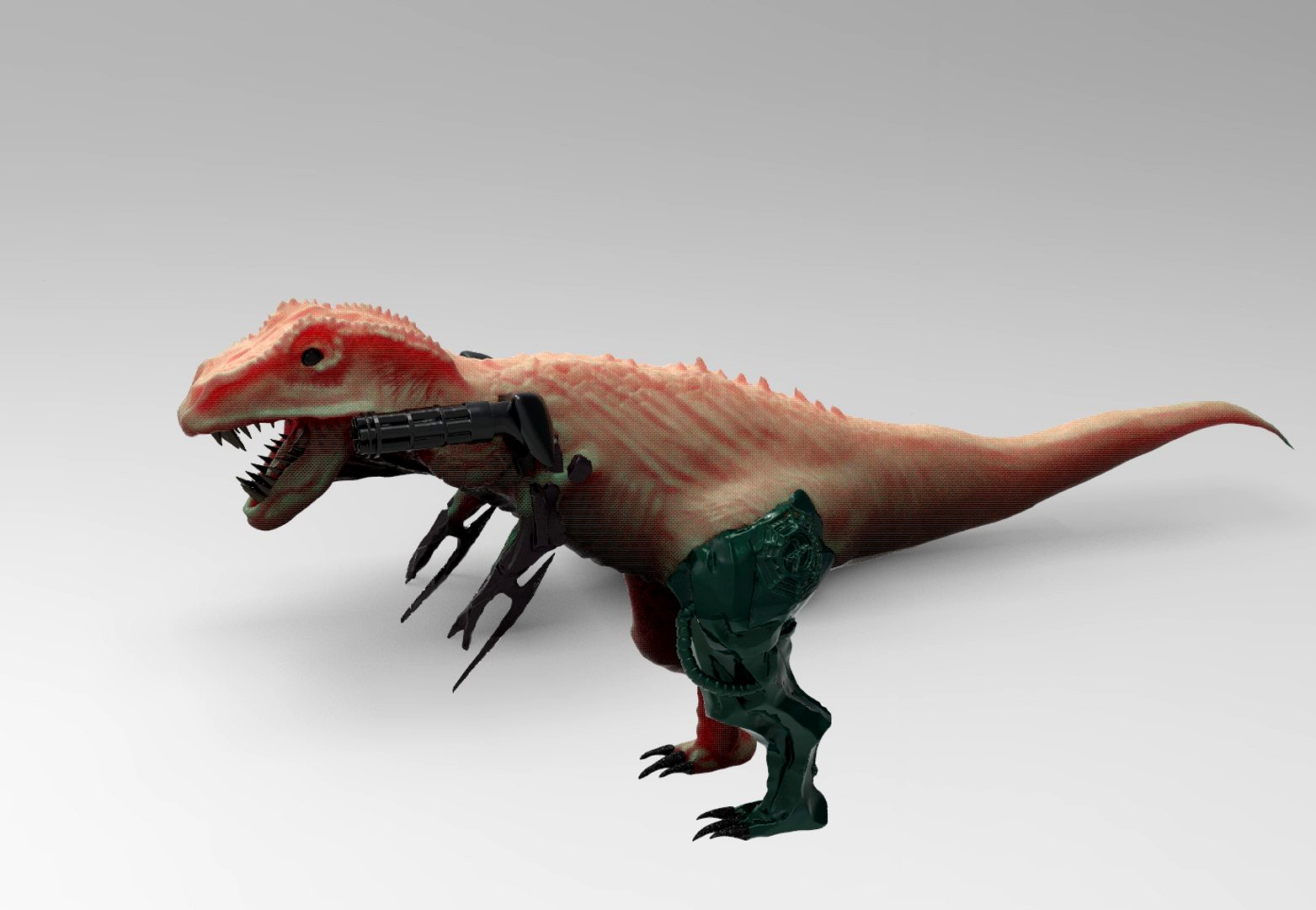 T-Rex with mechanical parts