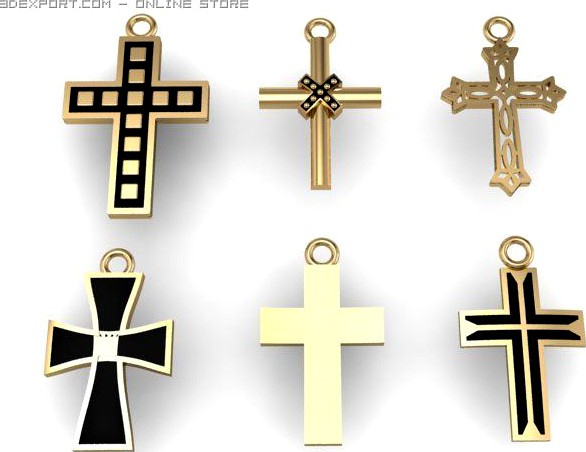 Cross pendents 3D Model