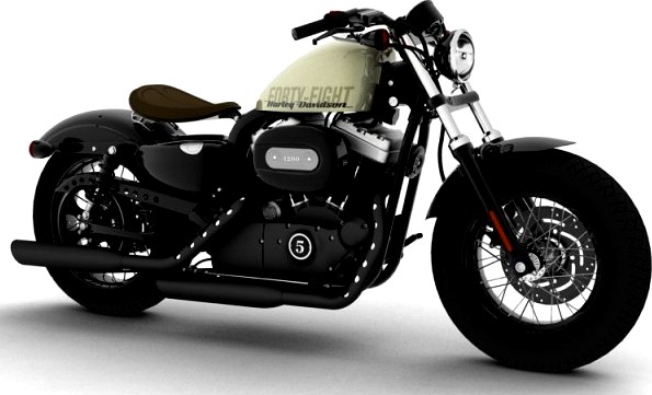 HarleyDavidson XL1200 Sportster FortyEight 2014 3D Model