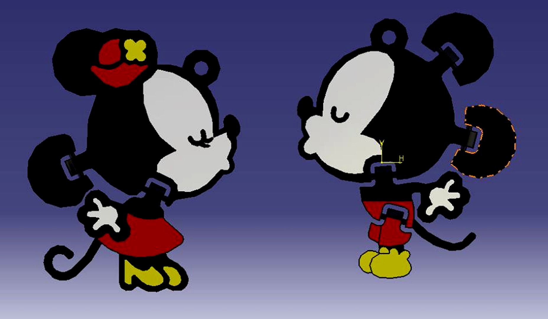 key chain Mickey Mouse shake