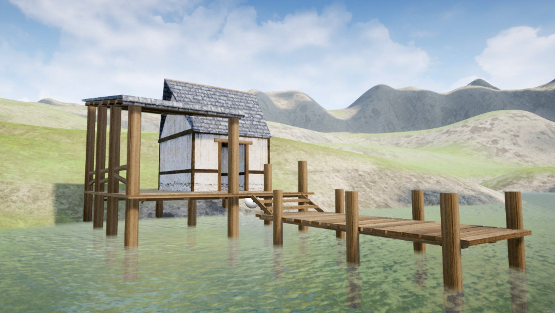 medieval fishing dock