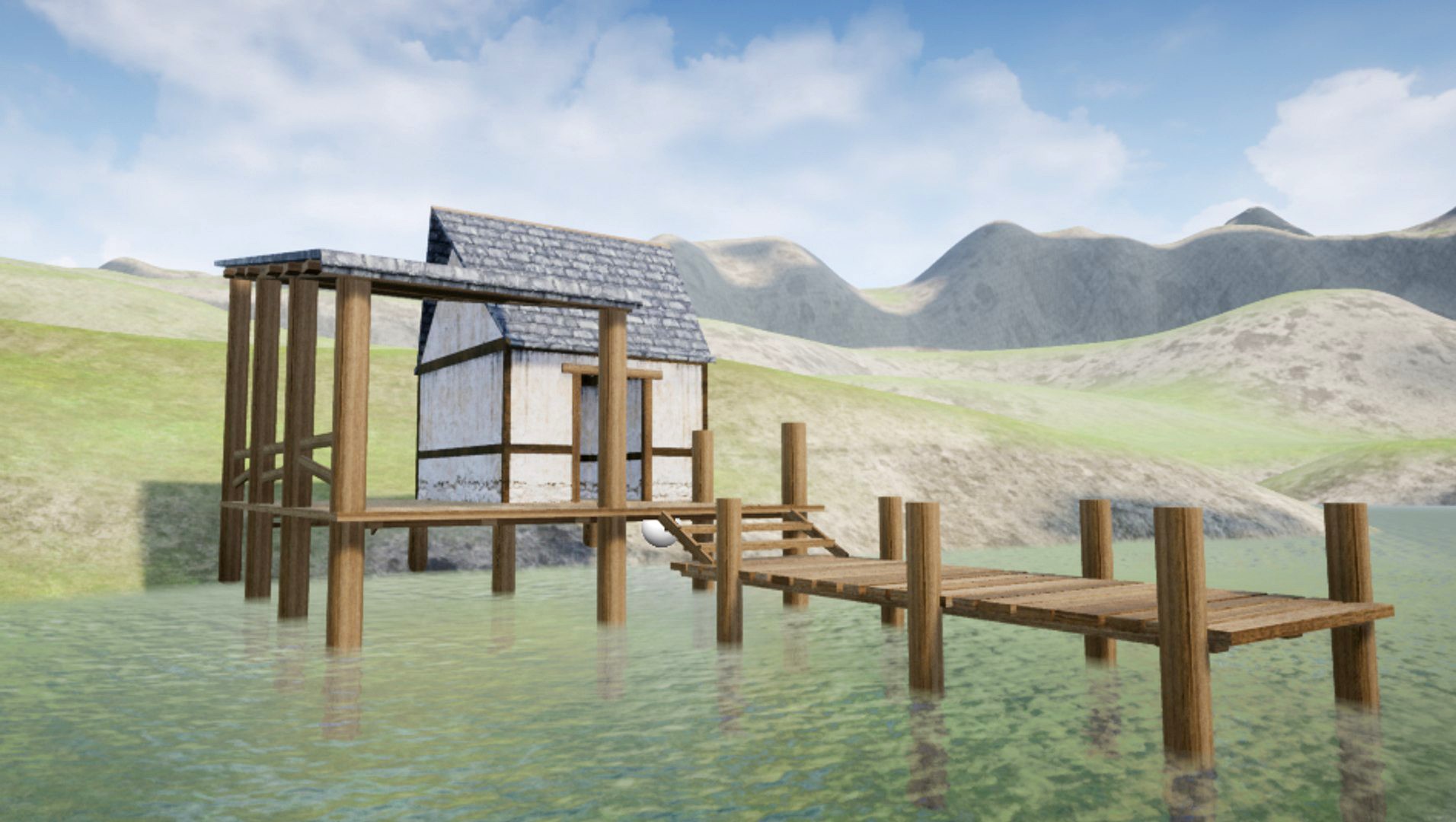 medieval fishing dock