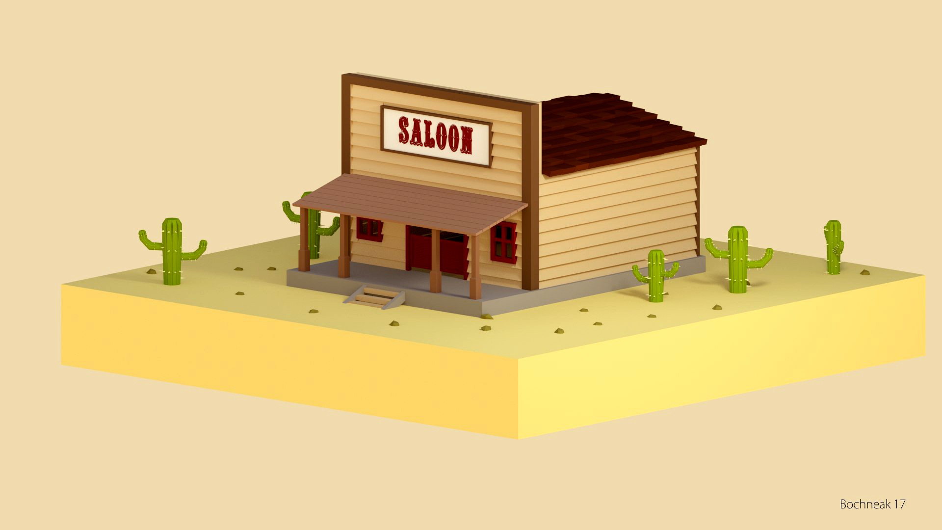 Low Poly Saloon