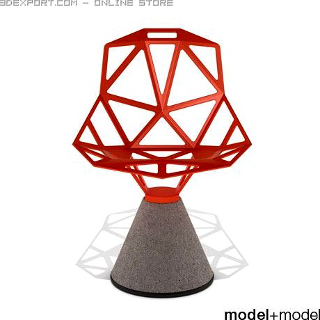 Magis ChairOne concrete base 3D Model