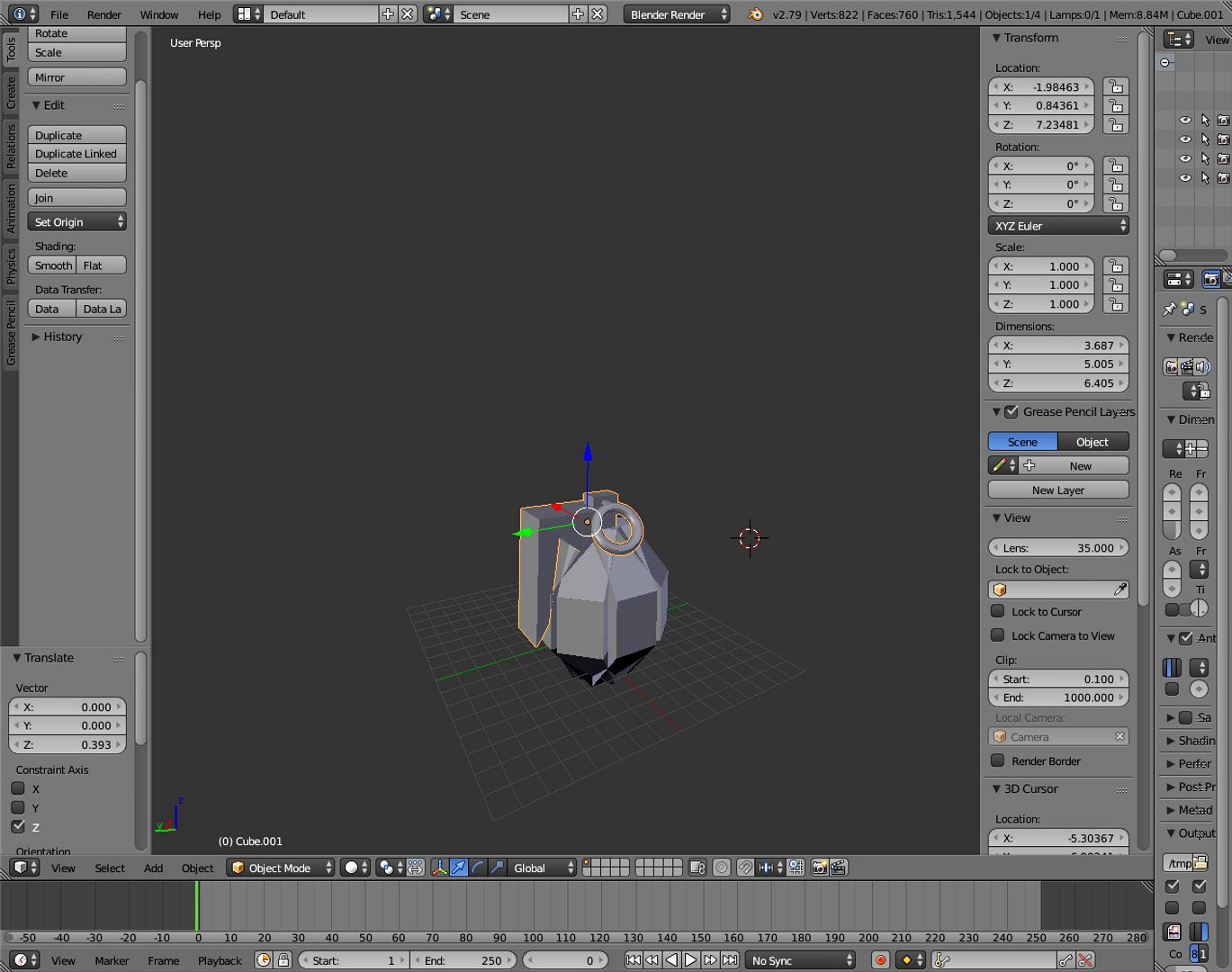 Low Poly Grenade