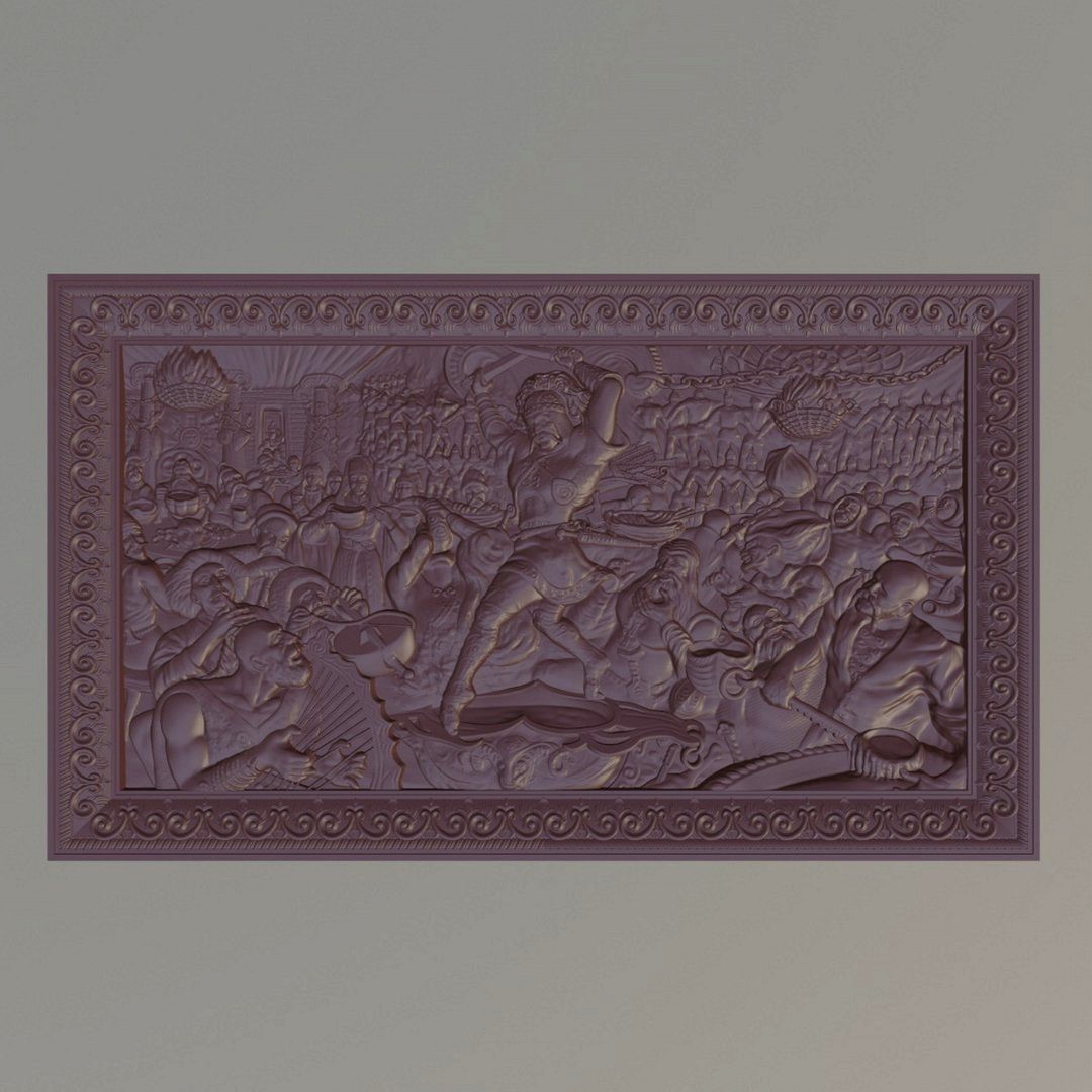 Bas relief Nart Feast